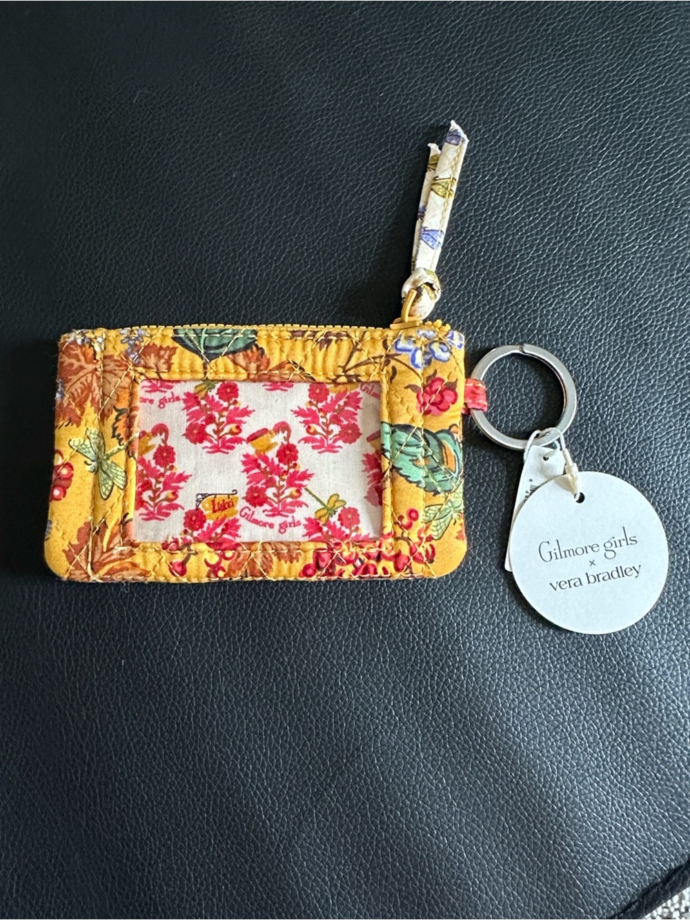 Gilmore Girls x Vera Bradley - Yellow Floral Zip Up ID case NEW